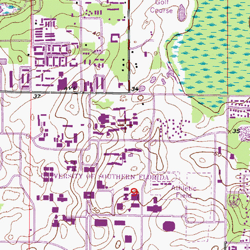 Topographic Map of Holly Housing Building M, FL