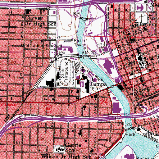 Topographic Map of John H Sykes College of Business, FL