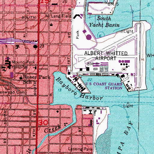 Topographic Map of Knight Oceanographic Research Center, FL