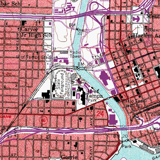 Topographic Map of MacDonald-Kelce Library, FL