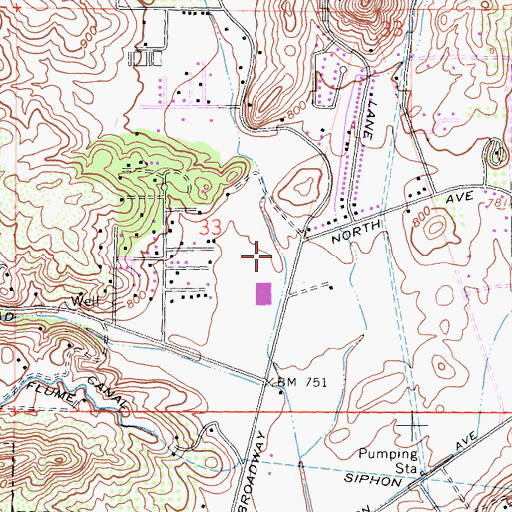 Topographic Map of Reidy Canyon, CA