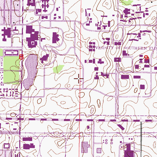 Topographic Map of Magnolia Apartments Building E, FL
