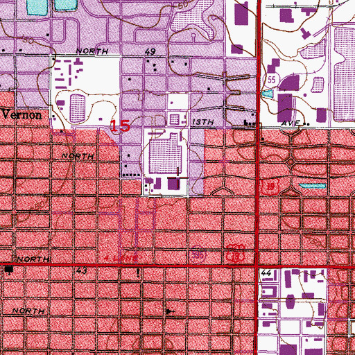 Topographic Map of Main Library Saint Petersburg Public Library, FL