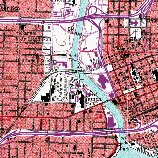 Topographic Map of McNeel Boathouse, FL