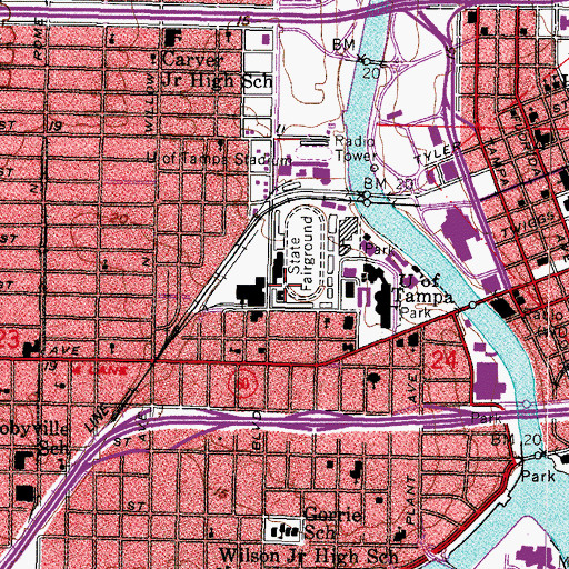 Topographic Map of McNiff Fitness Center, FL