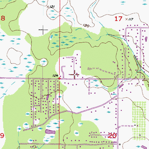 Topographic Map of Medulla Volunteer Fire Department, FL