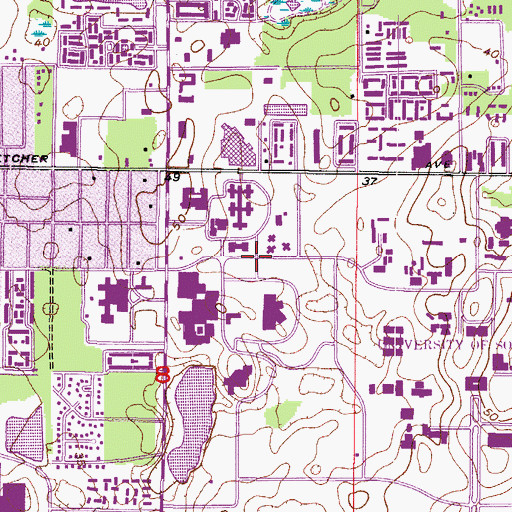 Topographic Map of Moffitt Garage, FL