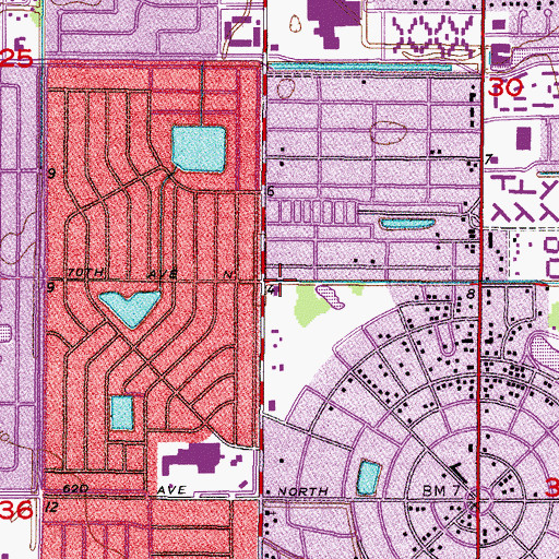 Topographic Map of North Branch Library Saint Petersburg Public Library, FL