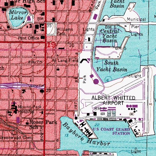 Topographic Map of One Building University of South Florida, FL