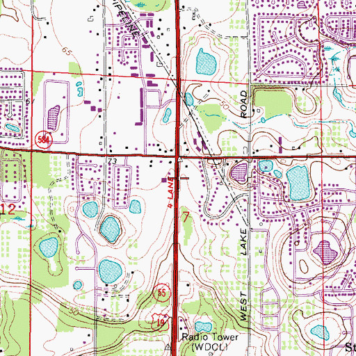 Topographic Map of Palm Harbor Wellness Center, FL