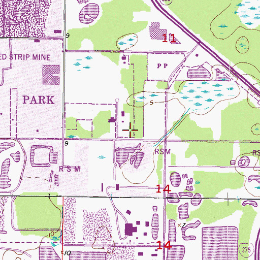 Topographic Map of Pinellas Park Fire Department Station 21, FL