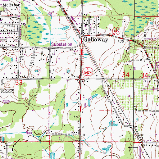 Topographic Map of Polk County Fire Department Number 24, FL