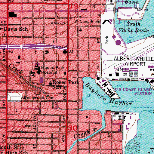 Topographic Map of Poynter Institute, FL