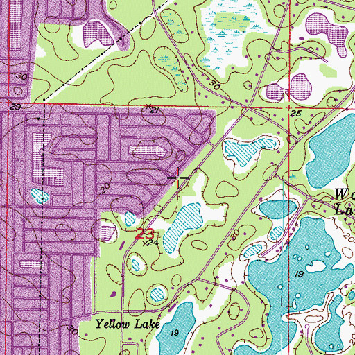 Topographic Map of Regency Park Branch Library Pasco Public Library, FL