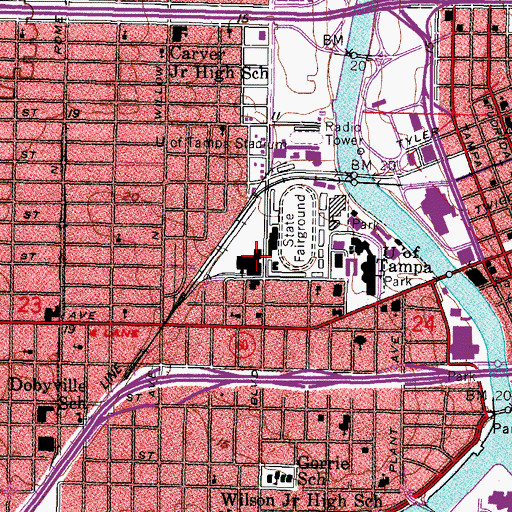 Topographic Map of Scarfone-Hartley Art Gallery, FL