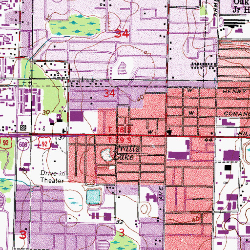 Topographic Map of Tampa Fire Rescue Station 12, FL