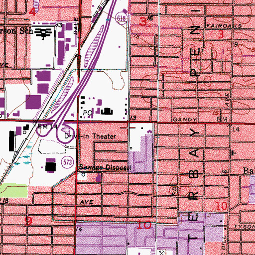 Topographic Map of Tampa Fire Rescue Station 15, FL