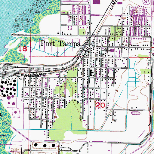 Topographic Map of Tampa Fire and Rescue Station 19, FL