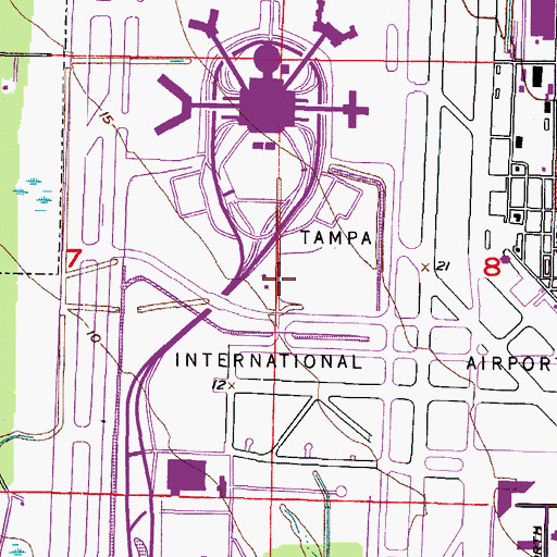 Topographic Map of Tampa Fire and Rescue Station 2, FL