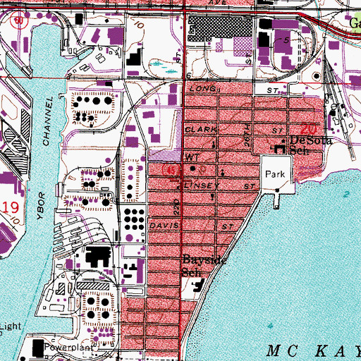 Topographic Map of Tampa Fire Rescue Station 6, FL