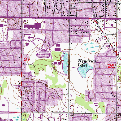 Topographic Map of The Brandon Professional Building, FL