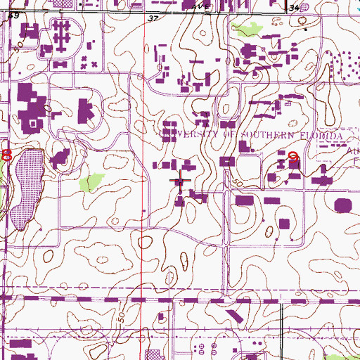 Topographic Map of University of South Florida Engineering Teaching Auditorium, FL