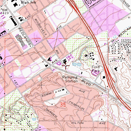Topographic Map of Reservoir Canyon, CA