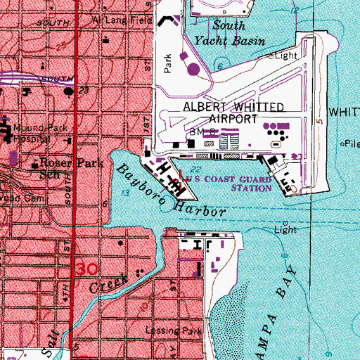 Topographic Map of University of South Florida Marine Science Laboratory, FL