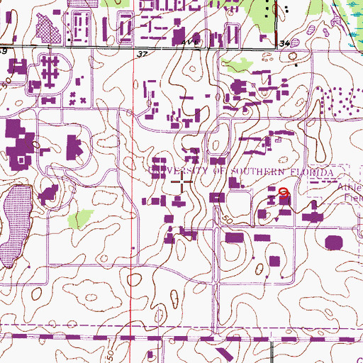 Topographic Map of University of South Florida Natural and Environmental Sciences Building, FL
