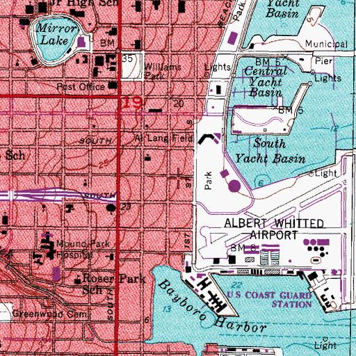 Topographic Map of University of South Florida Public Safety Department, FL