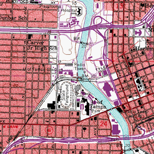 Topographic Map of University of Tampa Computer Center Annex, FL