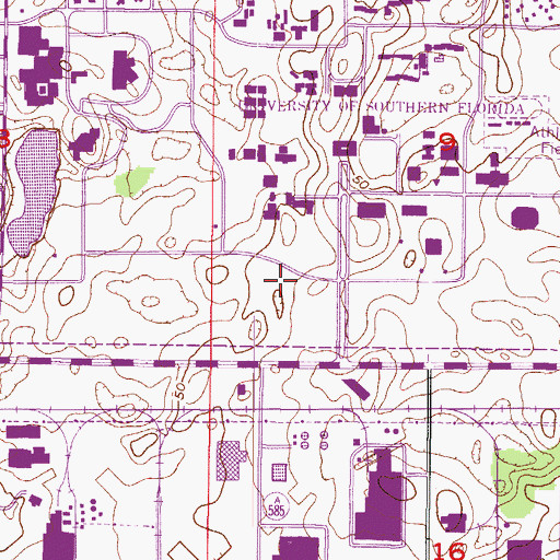 Topographic Map of University Research Building III, FL