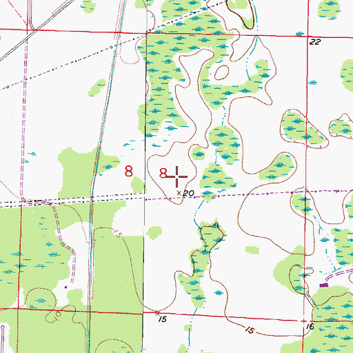 Topographic Map of Upper Tampa Bay Regional Public Library, FL