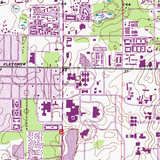 Topographic Map of Westside Conference Center, FL