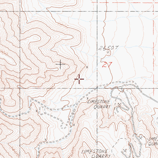 Topographic Map of Revenue Canyon, CA