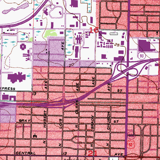 Topographic Map of Abundant Life Church of God, FL