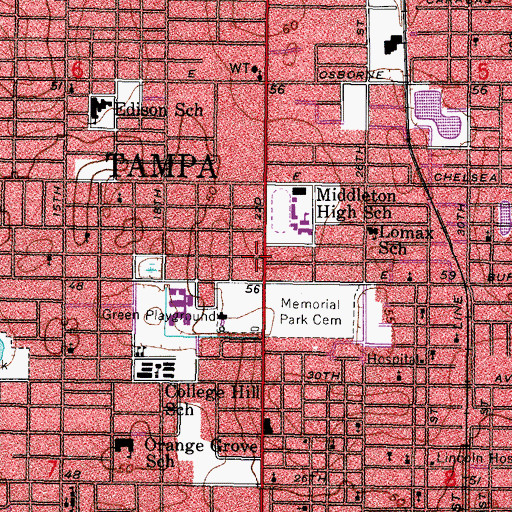 Topographic Map of Anointing Christian Fellowship Church, FL