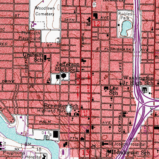 Topographic Map of Arcade Salvation Church, FL