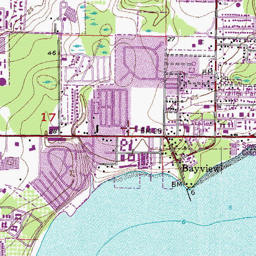Topographic Map of Bahai Center of Clearwater, FL