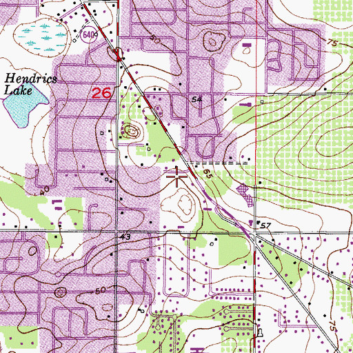 Topographic Map of Berean Bible Community Church, FL