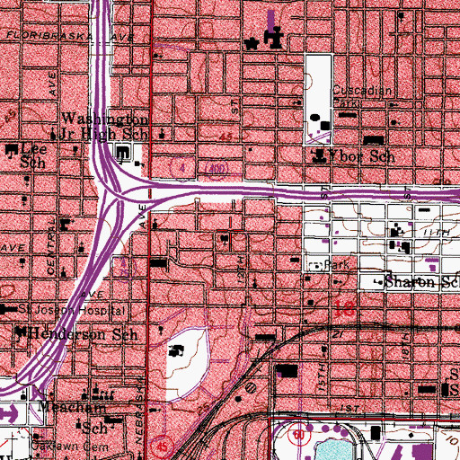 Topographic Map of Bethanie Seventh Day Adventist French Church, FL