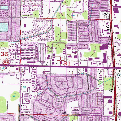 Topographic Map of Bible Fellowship Church, FL