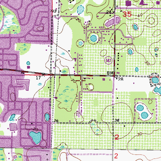 Topographic Map of Bible Truth Chapel, FL
