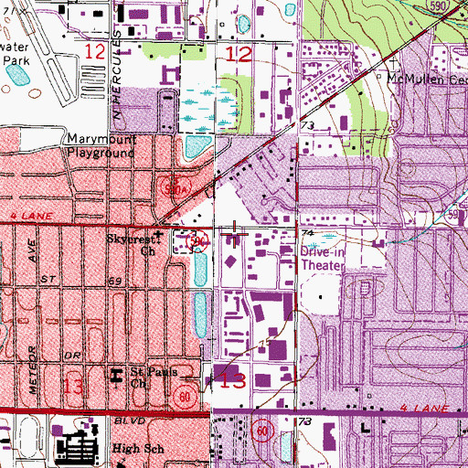 Topographic Map of Bosnian Muslim Mosque, FL