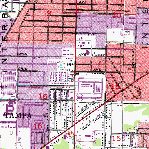 Topographic Map of Bread of Life International Church, FL