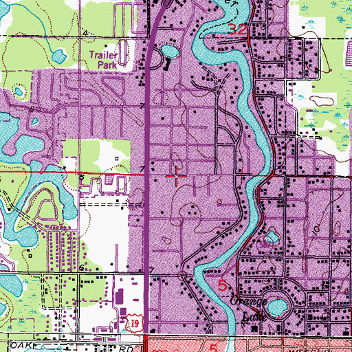 Topographic Map of Calvary Temple Church of God, FL
