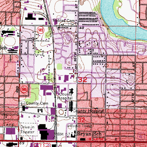 Topographic Map of Cathedral of Faith, FL