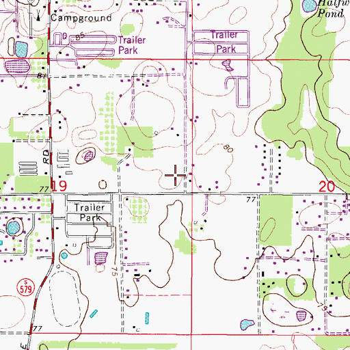 Topographic Map of Chauncey Road Christian Church, FL