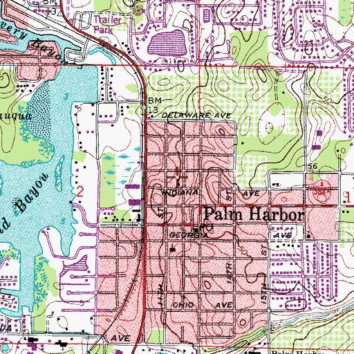 Topographic Map of Christ Church, FL