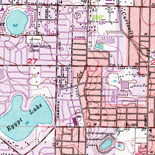 Topographic Map of Armenia Court, FL